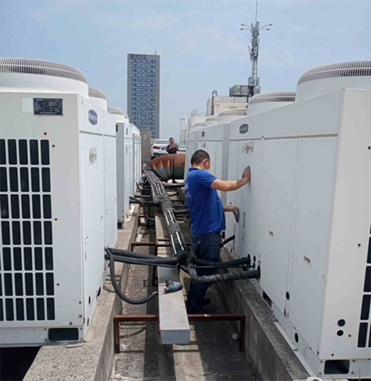 镜湖中央空调制热和不制冷系统维修方法